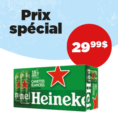 Prix spécial sur la Heineken